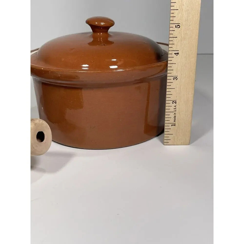 2 Set Cooking Pots - 1 Vallauris French Pottery Rustic Clay Pot + 1‎ Casserole